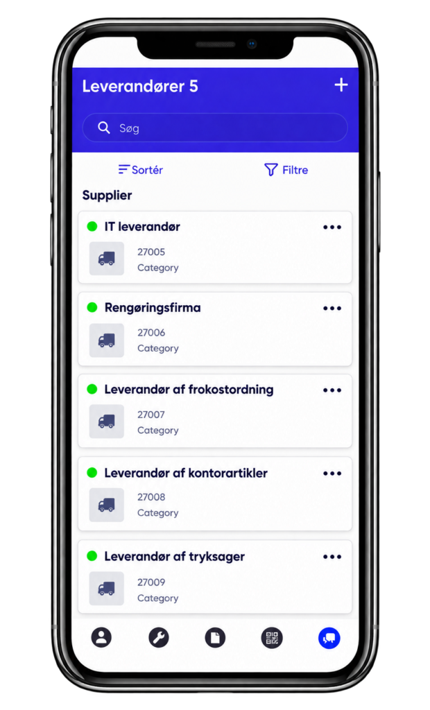 Saml leverandørernes kontaktoplysninger ét sted, så medarbejderne hurtigt kan finde og kontakte den rette person.